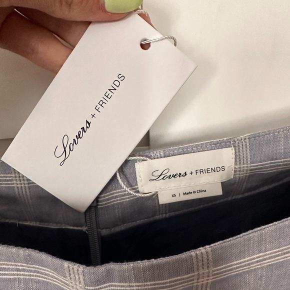 NWT lovers and friends gingham set pants and tie crop top XS - Picture 3 of 6